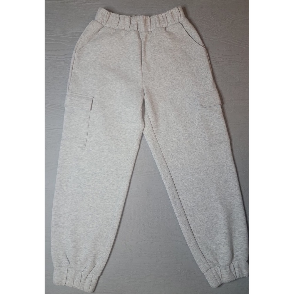 Express Womens Cargo‎ Jogger Sweatpants Heather Gray High Rise Size S